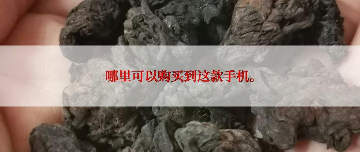 哪里可以购买到这款手机。