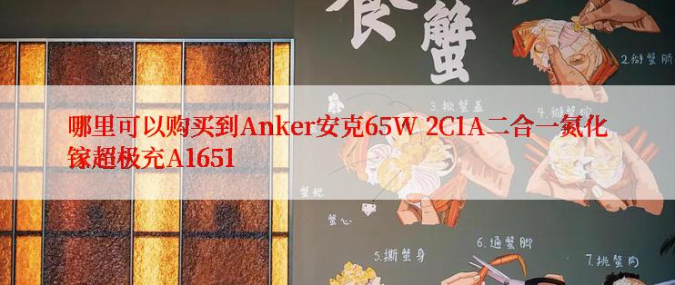 哪里可以购买到Anker安克65W 2C1A二合一氮化镓超极充A1651