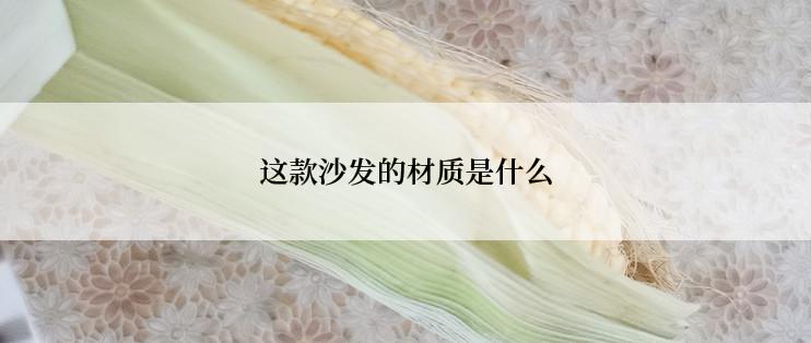 这款沙发的材质是什么