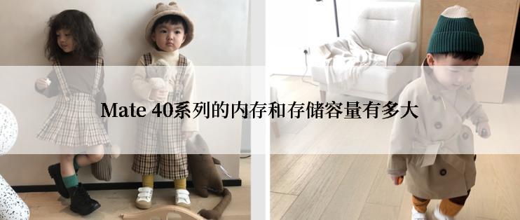 Mate 40系列的内存和存储容量有多大