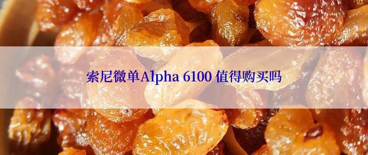 索尼微单Alpha 6100 值得购买吗