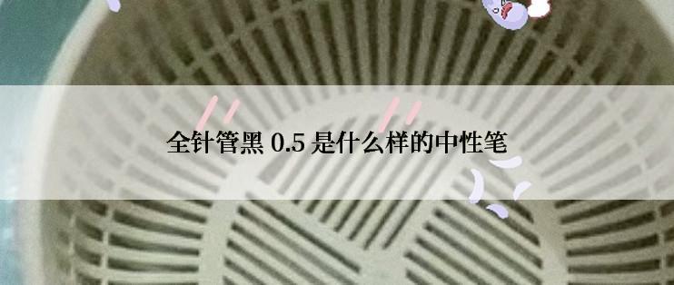 全针管黑 0.5 是什么样的中性笔