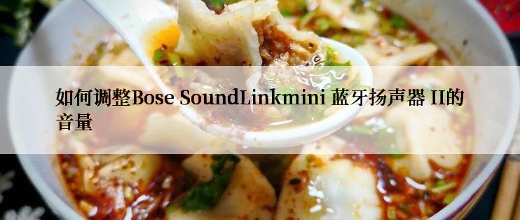 如何调整Bose SoundLinkmini 蓝牙扬声器 II的音量