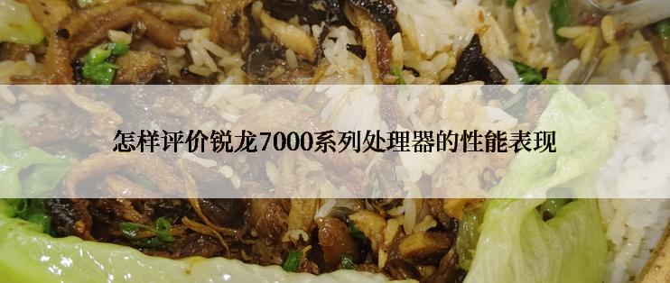 怎样评价锐龙7000系列处理器的性能表现