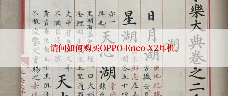 请问如何购买OPPO Enco X2耳机。