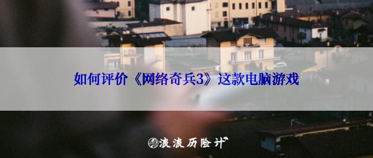 如何评价《网络奇兵3》这款电脑游戏