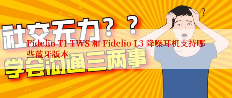 Fidelio T1 TWS 和 Fidelio L3 降噪耳机支持哪些蓝牙版本