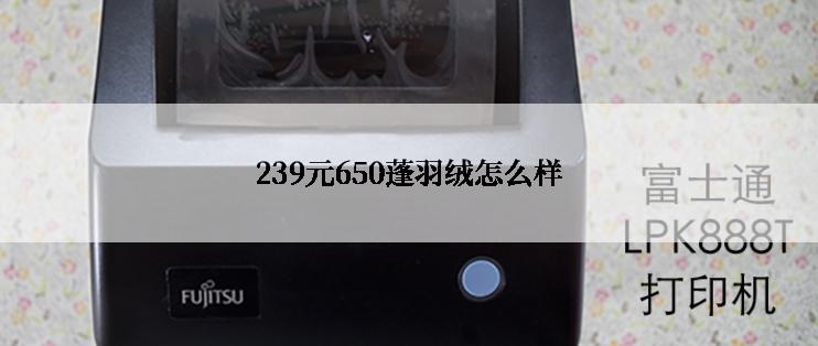 239元650蓬羽绒怎么样