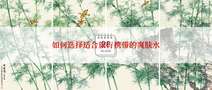 如何选择适合旅行携带的爽肤水