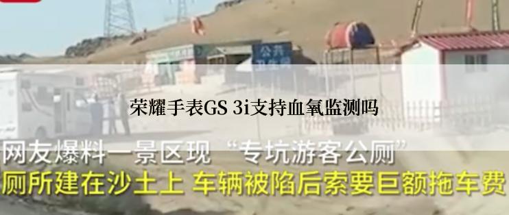 荣耀手表GS 3i支持血氧监测吗