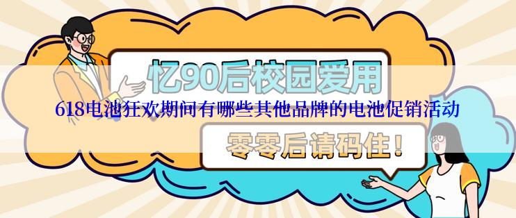 618电池狂欢期间有哪些其他品牌的电池促销活动