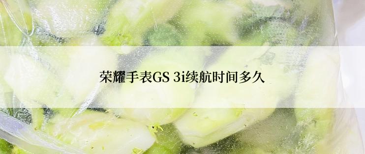 荣耀手表GS 3i续航时间多久