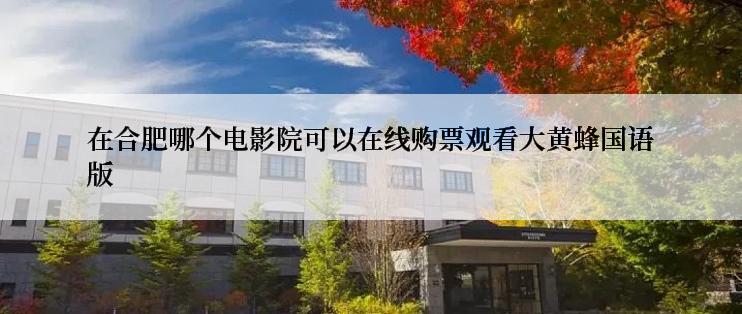 在合肥哪个电影院可以在线购票观看大黄蜂国语版