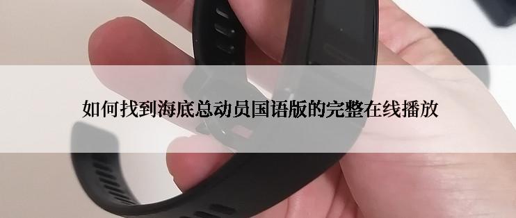  如何找到海底总动员国语版的完整在线播放