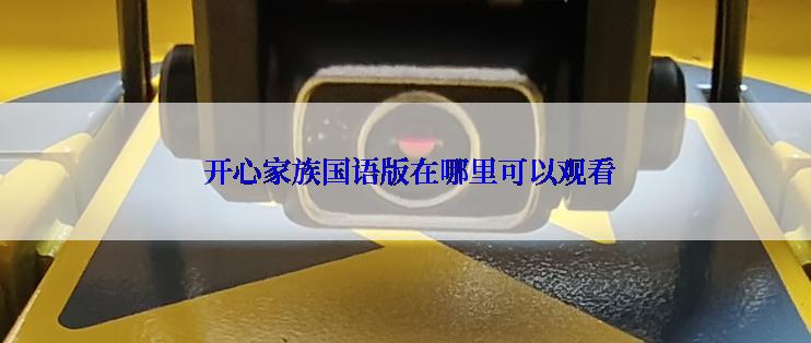  开心家族国语版在哪里可以观看