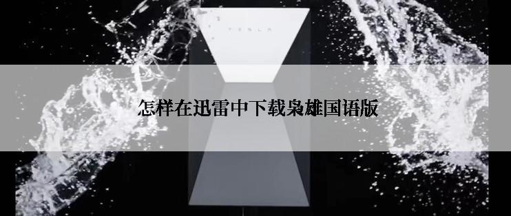  怎样在迅雷中下载枭雄国语版