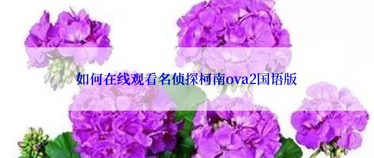 如何在线观看名侦探柯南ova2国语版