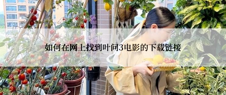 如何在网上找到叶问3电影的下载链接