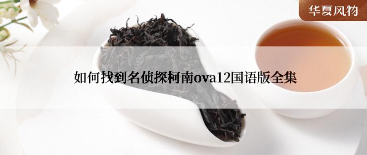  如何找到名侦探柯南ova12国语版全集