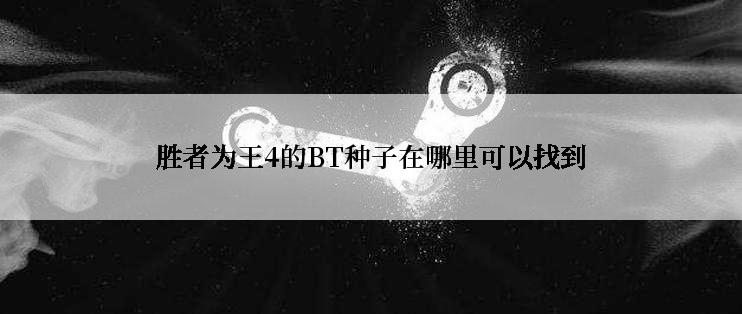 胜者为王4的BT种子在哪里可以找到