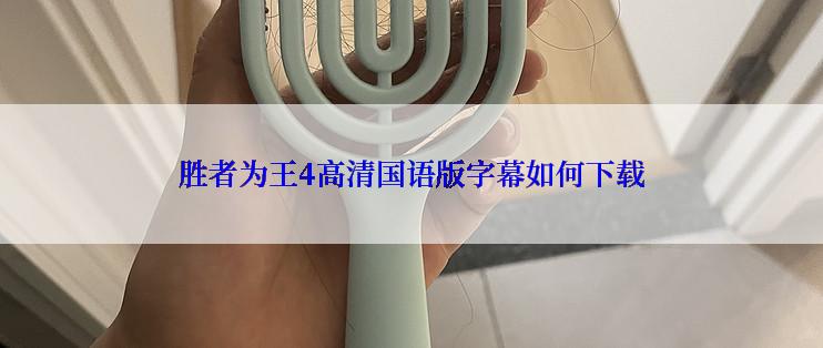 胜者为王4高清国语版字幕如何下载