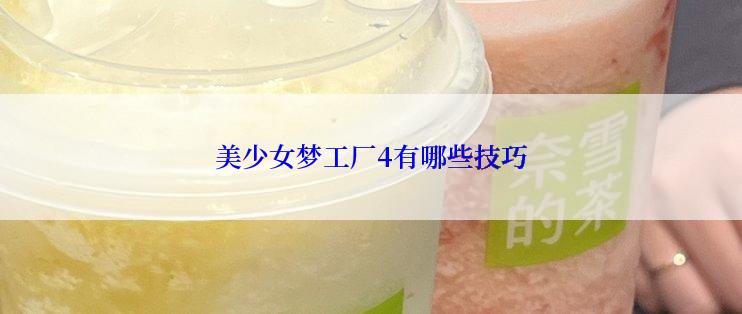 美少女梦工厂4有哪些技巧