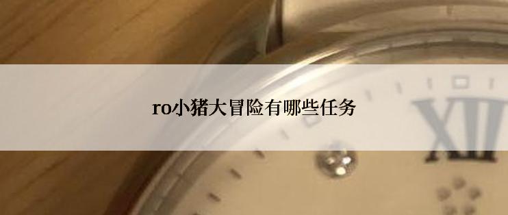 ro小猪大冒险有哪些任务