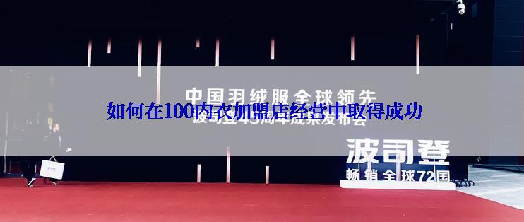  如何在100内衣加盟店经营中取得成功