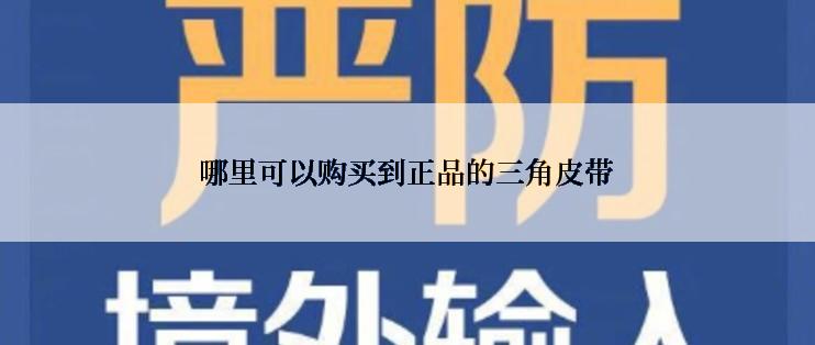 哪里可以购买到正品的三角皮带