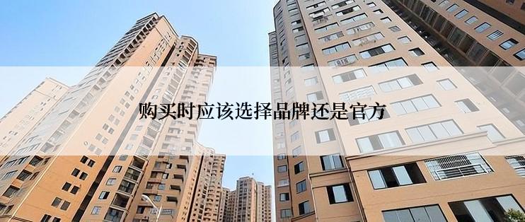 购买时应该选择品牌还是官方