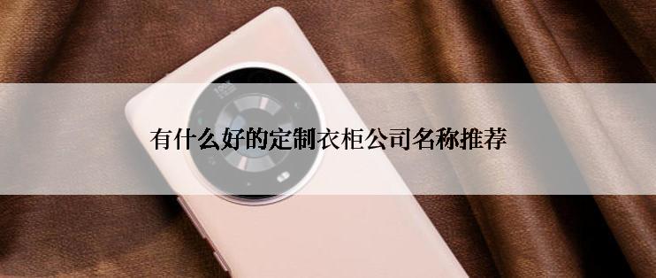 有什么好的定制衣柜公司名称推荐