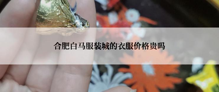 合肥白马服装城的衣服价格贵吗