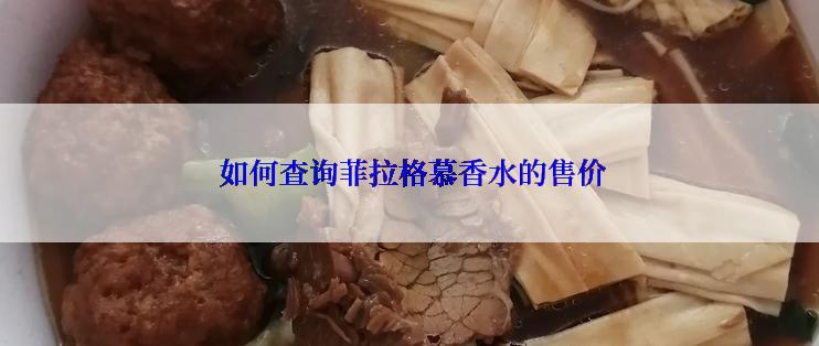  如何查询菲拉格慕香水的售价