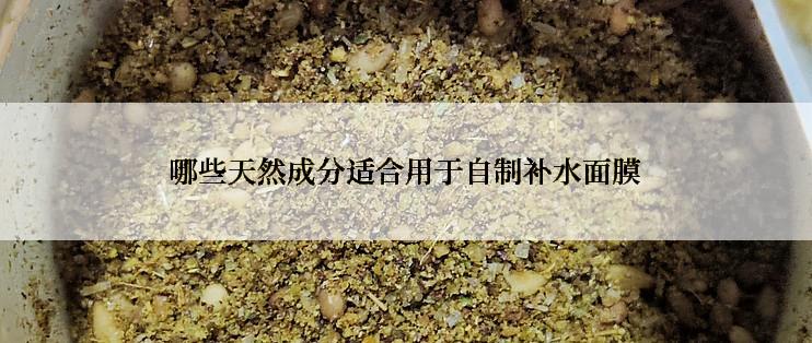 哪些天然成分适合用于自制补水面膜