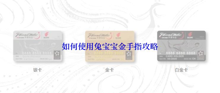 如何使用兔宝宝金手指攻略