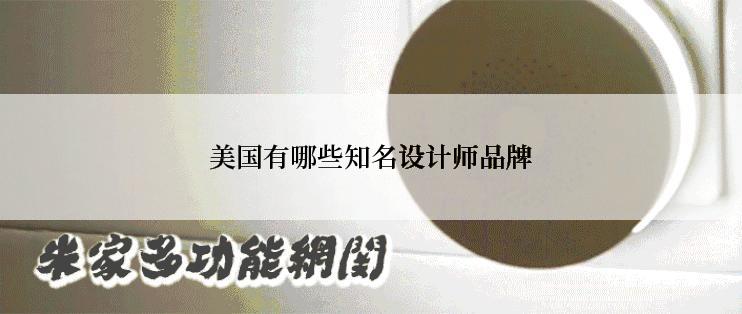 美国有哪些知名设计师品牌