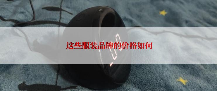  这些服装品牌的价格如何