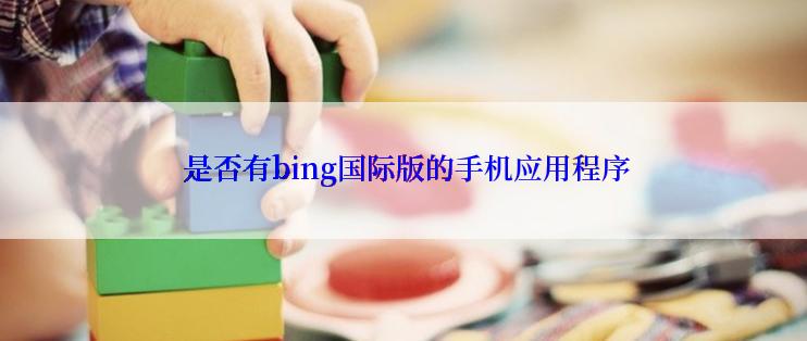  是否有bing国际版的手机应用程序