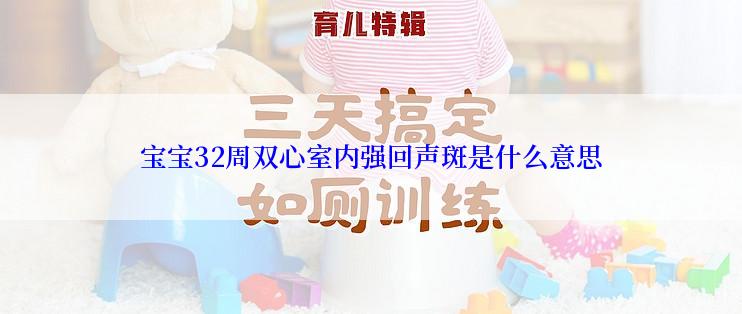 宝宝32周双心室内强回声斑是什么意思